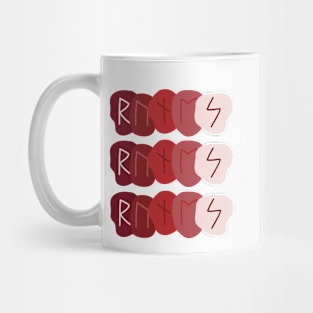 "RUNES" On Red Mug